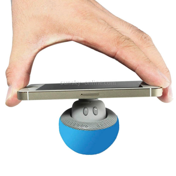 Mushroom Shape Bluetooth Speaker with Suction Holder(Blue)