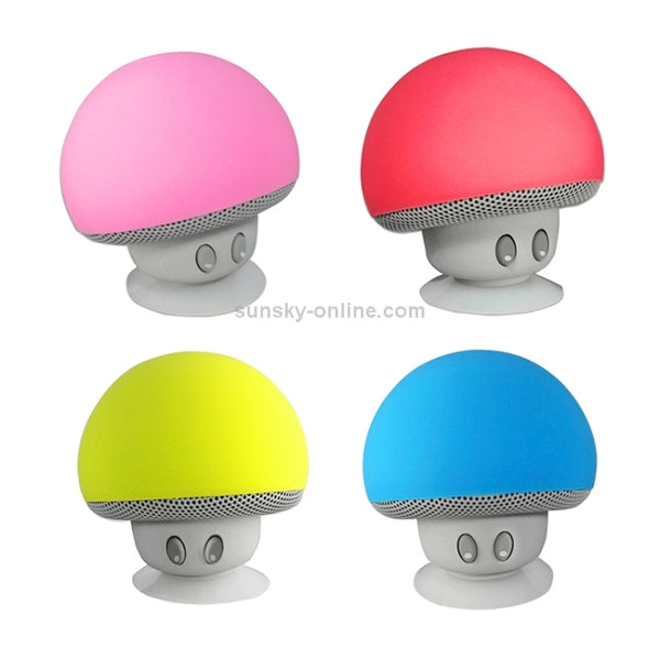 Mushroom Shape Bluetooth Speaker with Suction Holder(Yellow)