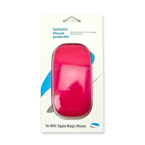 Silicone Soft Mouse Protector Cover Skin for MAC Apple Magic Mouse(Magenta)