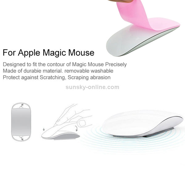 Silicone Soft Mouse Protector Cover Skin for MAC Apple Magic Mouse(Magenta)