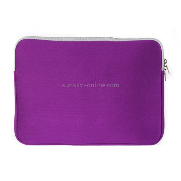 Double Pocket Zip Handbag Laptop Bag for Macbook Air 11.6 inch(Purple)