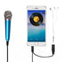 3.5mm Male 3.5mm Female Ports Mini Household Mobile Phone Sing Song Metal Condenser Microph...(Blue)