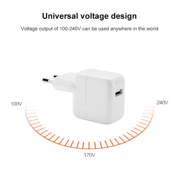 5V 2A High Quality EU Plug USB Charger Adapter(White)