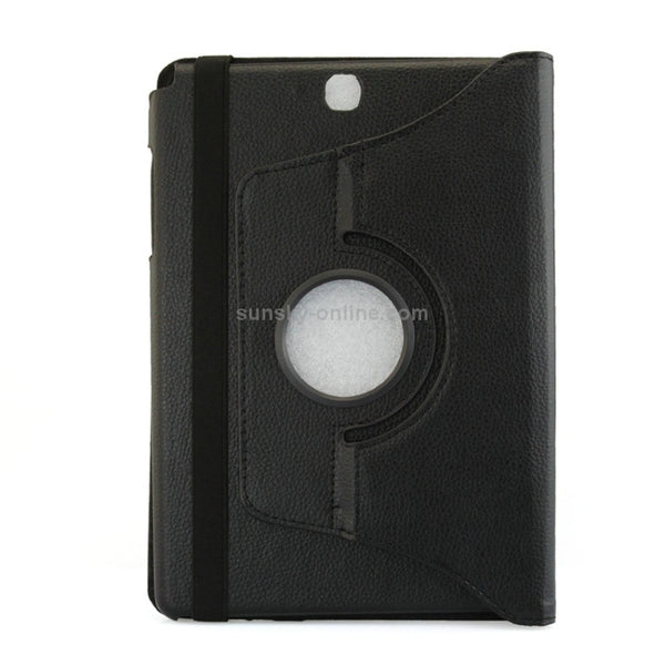 Litchi Texture 360 Degree Rotating Leather Protective Case with Holder for Galaxy Tab A 9....(Black)