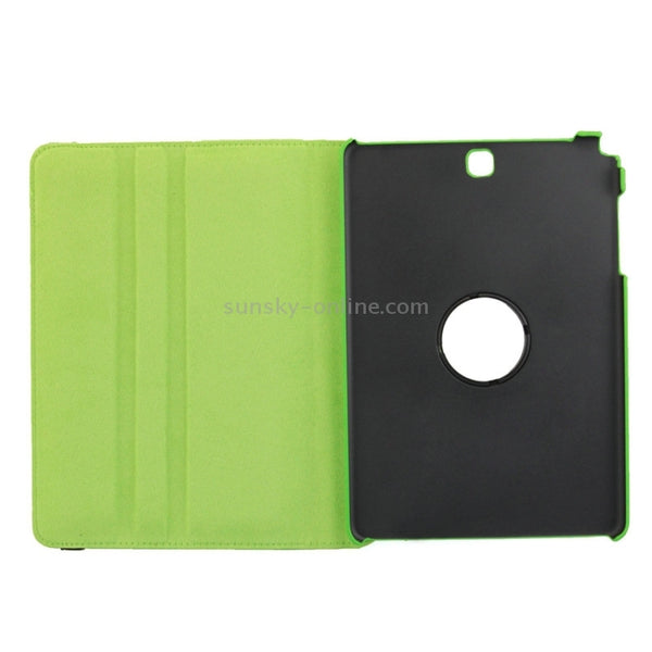 Litchi Texture 360 Degree Rotating Leather Protective Case with Holder for Galaxy Tab A 9....(Green)