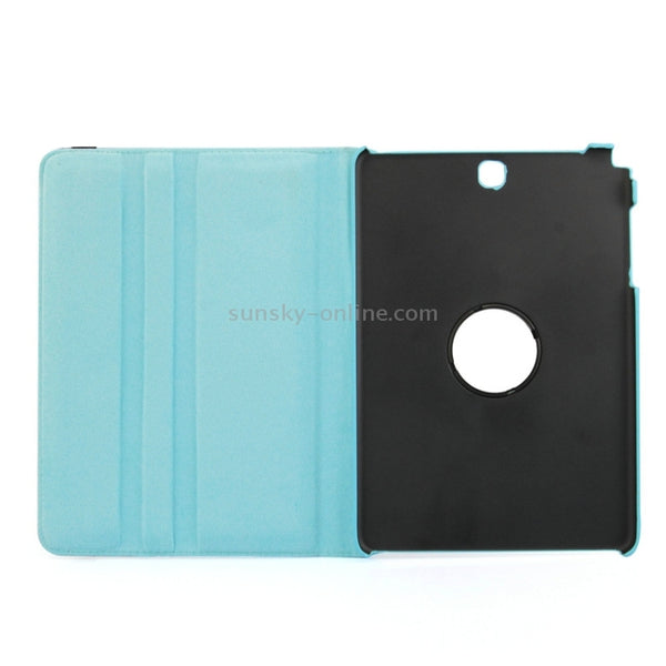 Litchi Texture 360 Degree Rotating Leather Protective Case with Holder for Galaxy Tab A 9.7...(Blue)