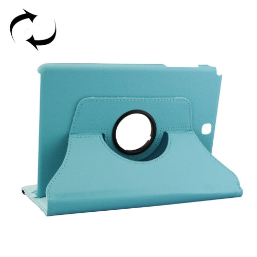 Litchi Texture 360 Degree Rotating Leather Protective Case with Holder for Galaxy Tab A 9.7...(Blue)