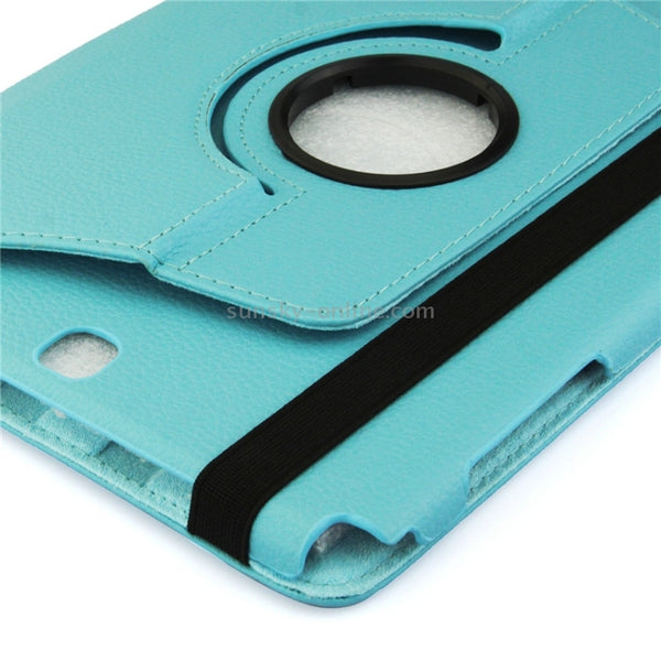 Litchi Texture 360 Degree Rotating Leather Protective Case with Holder for Galaxy Tab A 9.7...(Blue)