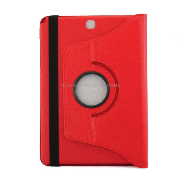 Litchi Texture 360 Degree Rotating Leather Protective Case with Holder for Galaxy Tab A 9.7 ...(Red)