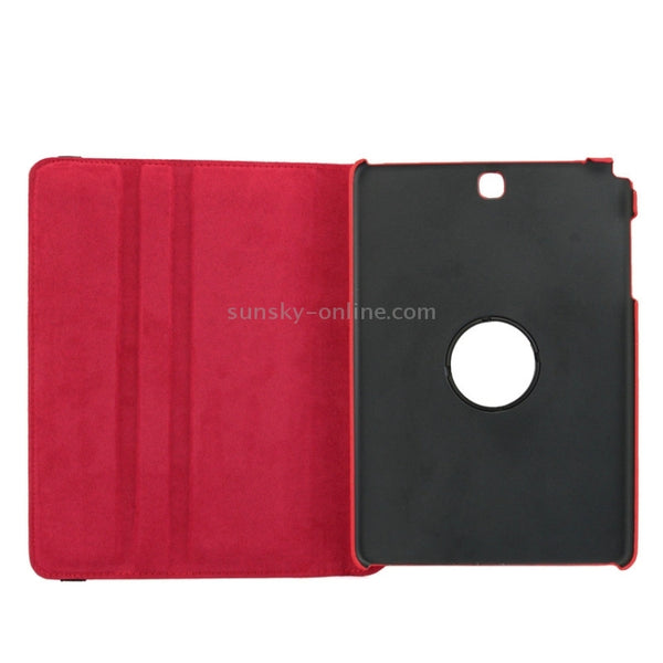 Litchi Texture 360 Degree Rotating Leather Protective Case with Holder for Galaxy Tab A 9.7 ...(Red)