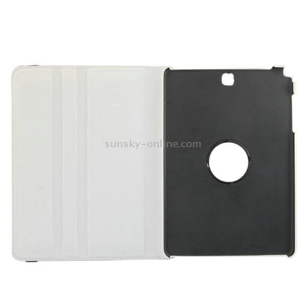 Litchi Texture 360 Degree Rotating Leather Protective Case with Holder for Galaxy Tab A 9....(White)