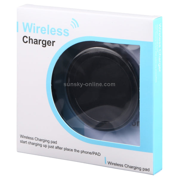 Universal QI Standard Round Wireless Charging Pad(Black)
