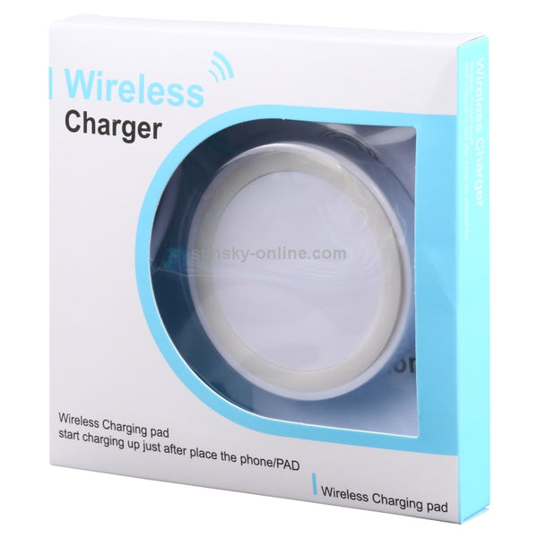 5W Universal QI Standard Round Wireless Charging Pad(White)