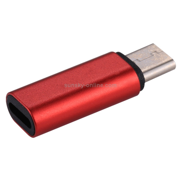 8 Pin Female to USB-C Type-C Male Metal Shell Adapter(Red)