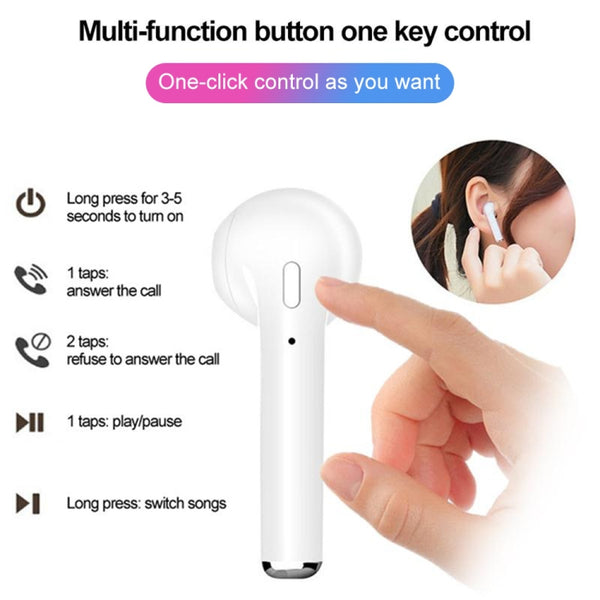 HBQ-i7 TWS In-Ear Wireless Bluetooth Music Earphone Bluetooth V4.2 EDR With 1 Connect 2 Function ...