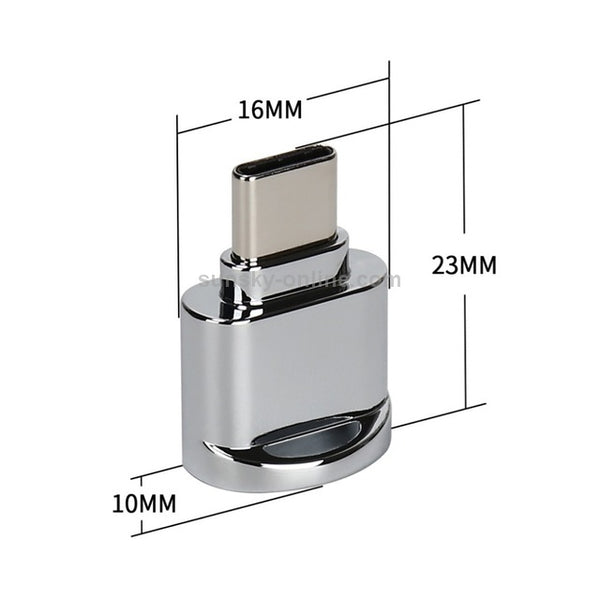 TF Card to USB | C Type | C Male Aluminum Alloy OTG Adapter