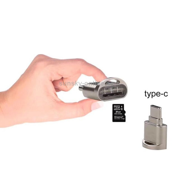 TF Card to USB | C Type | C Male Aluminum Alloy OTG Adapter