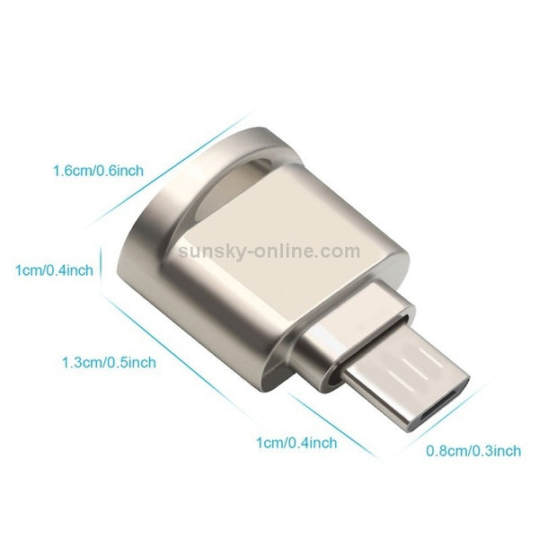 TF Card to USB | C Type | C Male Aluminum Alloy OTG Adapter