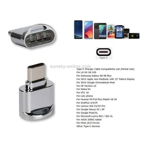 TF Card to USB | C Type | C Male Aluminum Alloy OTG Adapter