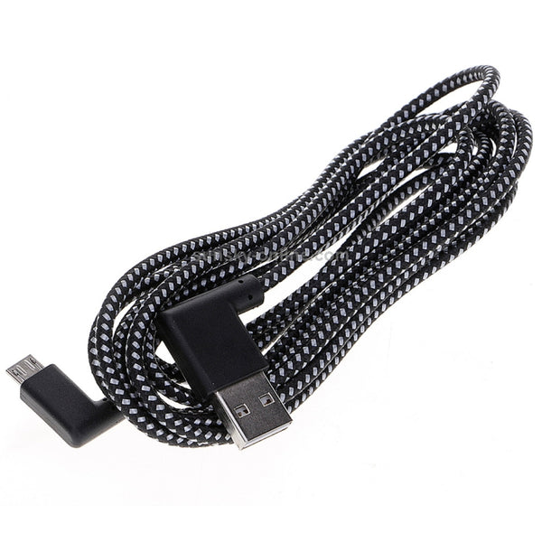 3m 2A USB to Micro USB Weave Style Double Elbow Data Sync Ch