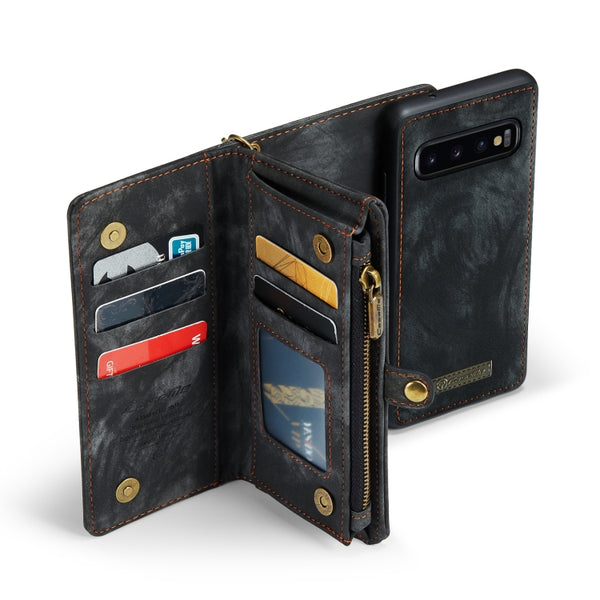 For Samsung Galaxy S10 CaseMe-008 Detachable Multifunctional Flip Leather Phone Case(Black)
