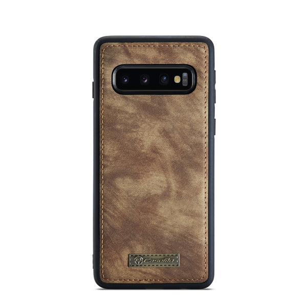 For Samsung Galaxy S10 CaseMe-008 Detachable Multifunctional Flip Leather Phone Case(Brown)