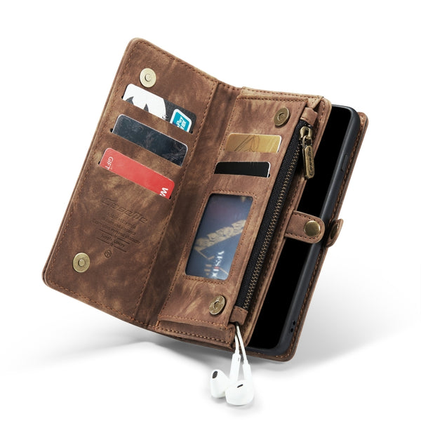 For Samsung Galaxy S10 CaseMe-008 Detachable Multifunctional Flip Leather Phone Case(Brown)