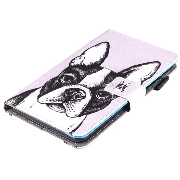 For Galaxy Tab A 7.0 (2016) T280 Lovely Cartoon Bulldog Pattern Horizontal Flip Leather Case with Holder & Card Slots ...(2016) T280 Lovely Cartoon Bulldog Pattern Horizontal Flip Leather Case with Holder & Card Slots & Pen Slot