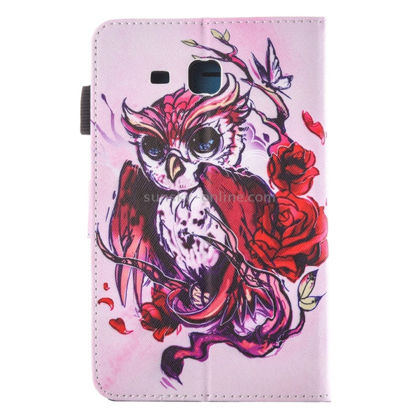 For Galaxy Tab A 7.0 (2016) T280 Lovely Cartoon Butterfly Owl Pattern Horizontal Flip Leather Case with Holder & Card ...(2016) T280 Lovely Cartoon Butterfly Owl Pattern Horizontal Flip Leather Case with Holder & Card Slots & Pen Slot