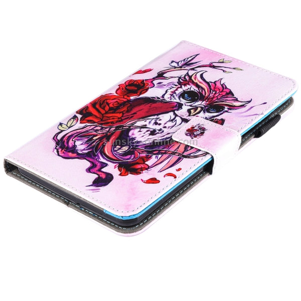 For Galaxy Tab A 7.0 (2016) T280 Lovely Cartoon Butterfly Owl Pattern Horizontal Flip Leather Case with Holder & Card ...(2016) T280 Lovely Cartoon Butterfly Owl Pattern Horizontal Flip Leather Case with Holder & Card Slots & Pen Slot