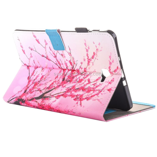 For Galaxy Tab A 10.1 (2016) T580 Peach Blossom Pattern Horizontal Flip Leather Case with Holder & Card Slots & Pen Slo...(2016) T580 Peach Blossom Pattern Horizontal Flip Leather Case with Holder & Card Slots & Pen Slot