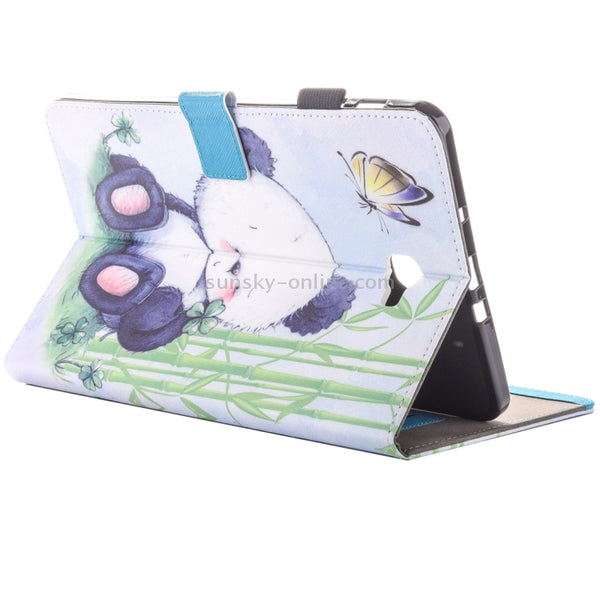 For Galaxy Tab A 10.1 (2016) T580 Lovely Cartoon Panda Pattern Horizontal Flip Leather Case with Holder & Card Slots & ...(2016) T580 Lovely Cartoon Panda Pattern Horizontal Flip Leather Case with Holder & Card Slots & Pen Slot