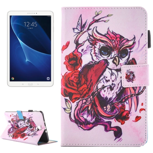 For Galaxy Tab A 10.1 (2016) T580 Lovely Cartoon Butterfly Owl Pattern Horizontal Flip Leather Case with Holder & Card ...(2016) T580 Lovely Cartoon Butterfly Owl Pattern Horizontal Flip Leather Case with Holder & Card Slots & Pen Slot