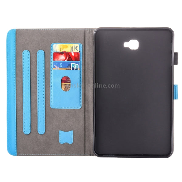 For Galaxy Tab A 10.1 (2016) T580 Lovely Cartoon Wave Owl Pattern Horizontal Flip Leather Case with Holder & Card Slots...(2016) T580 Lovely Cartoon Wave Owl Pattern Horizontal Flip Leather Case with Holder & Card Slots & Pen Slot