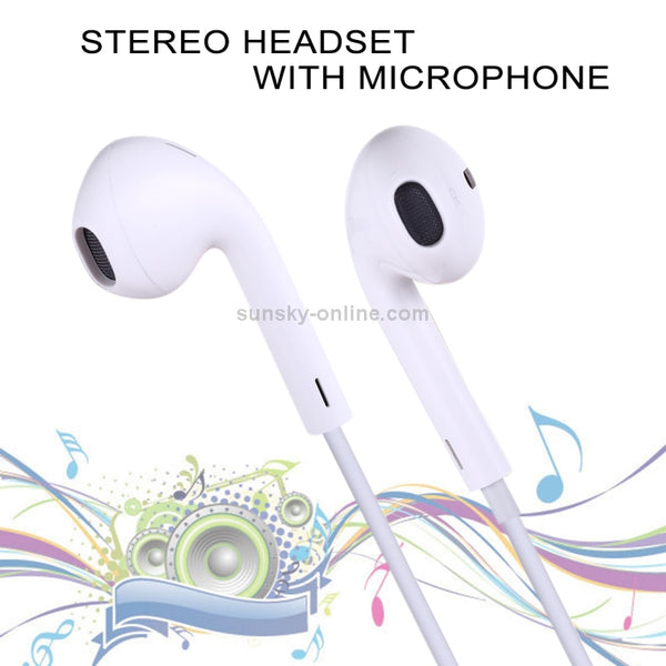 M27 3.5mm Stereo Dynamic Bass Earphone with Mic (White)