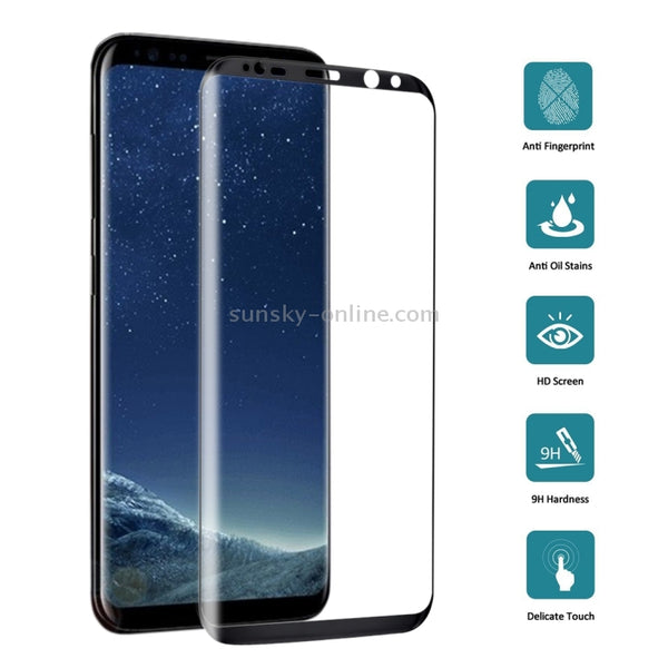 Full Screen Tempered Glass Screen Protector For Galaxy S8 G9500(Black)