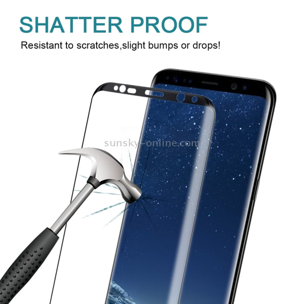 Full Screen Tempered Glass Screen Protector For Galaxy S8 G9500(Black)