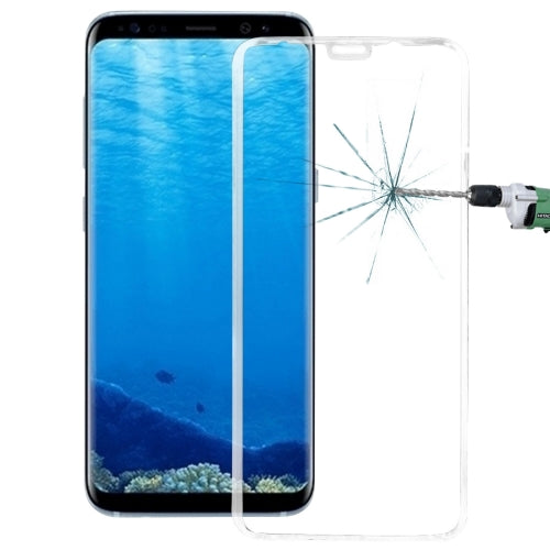 For Galaxy S8 G9500 0.3mm 9H Surface Hardness 3D Curved Surface Silk-screen Full Scr...(Transparent)