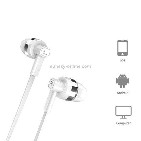 Langsdom MJ61 In | Ear Round Wire Headphones(White)
