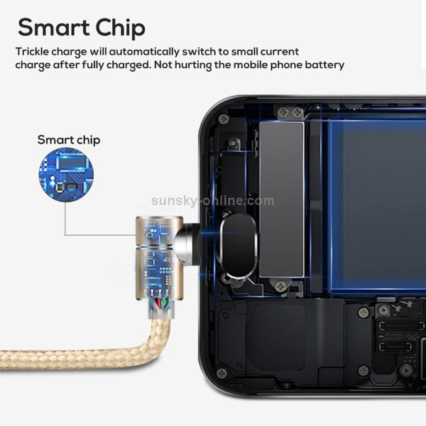 TOPK AM30 1m 2.4A Max USB to 90 Degree Elbow Magnetic Chargi