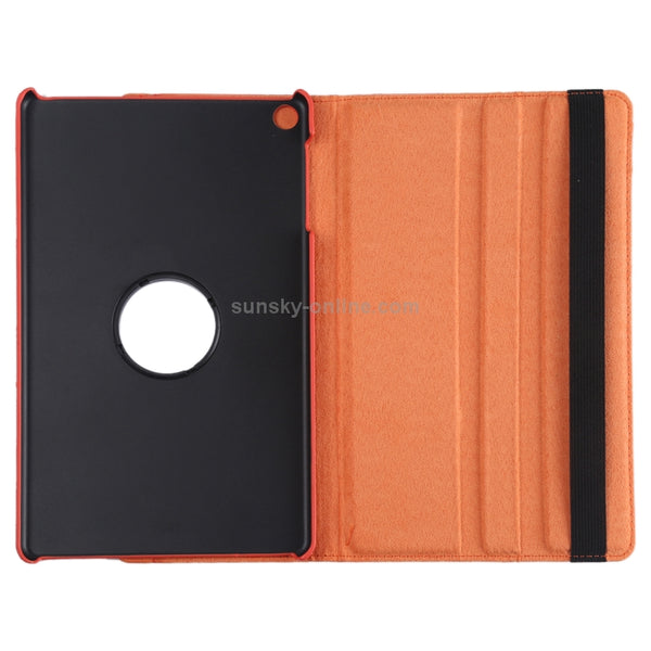 Litchi Texture Horizontal Flip 360 Degrees Rotation Leather Case for Galaxy Tab A 10.1 (2...(Orange)