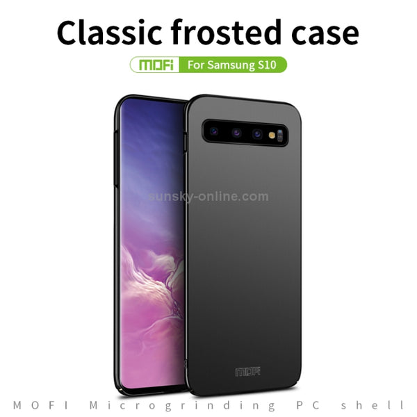 MOFI Frosted PC Ultra-thin Full Coverage Case for Galaxy S10 (Black)