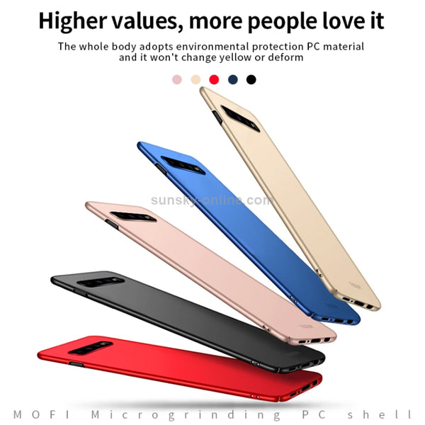 MOFI Frosted PC Ultra-thin Full Coverage Case for Galaxy S10 (Gold)