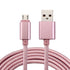 2m Woven Style Metal Head 84 Cores Micro USB to USB 2.0 Data