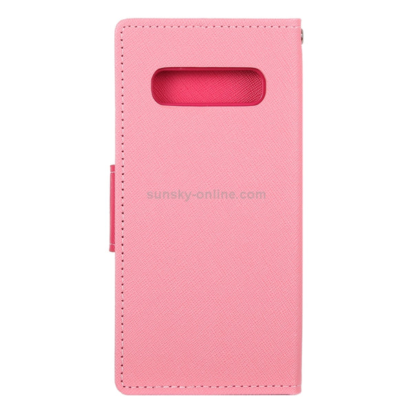 GOOSPERY FANCY DIARY Horizontal Flip PU Leather Case for Galaxy S10 Plus, with Holder & Car...(Pink)