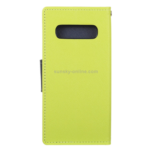 GOOSPERY FANCY DIARY Horizontal Flip PU Leather Case for Galaxy S10 Plus, with Holder & Ca...(Green)