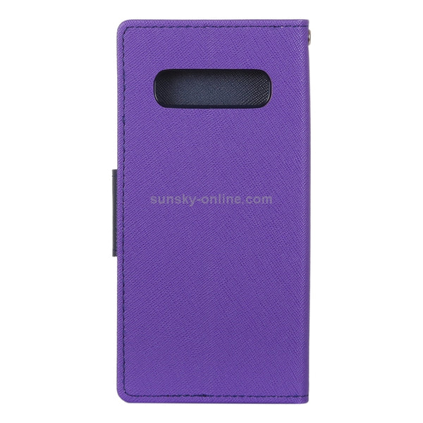 GOOSPERY FANCY DIARY Horizontal Flip PU Leather Case for Galaxy S10 Plus, with Holder & C...(Purple)
