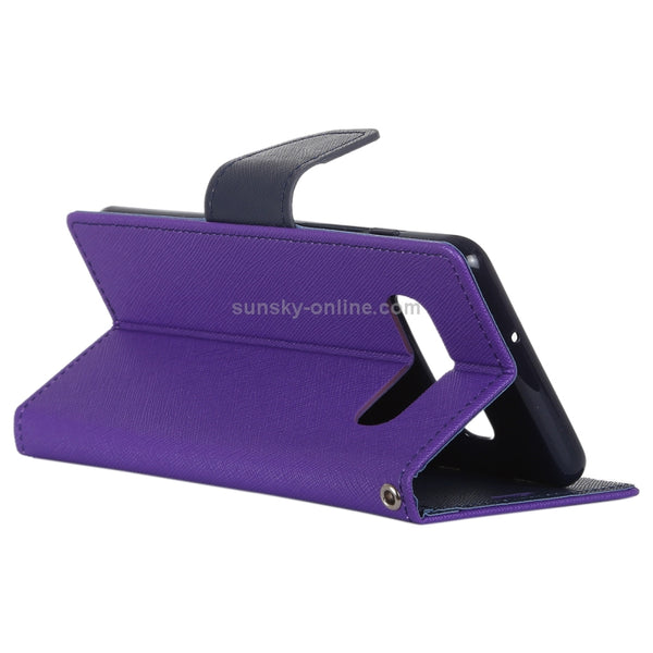 GOOSPERY FANCY DIARY Horizontal Flip PU Leather Case for Galaxy S10 Plus, with Holder & C...(Purple)