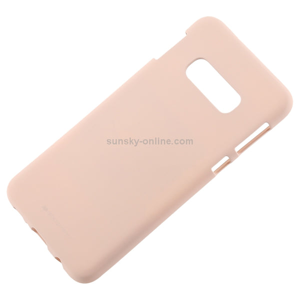 GOOSPERY SOFT FEELING Liquid TPU Drop-proof Soft Case for Galaxy S10e(Apricot)