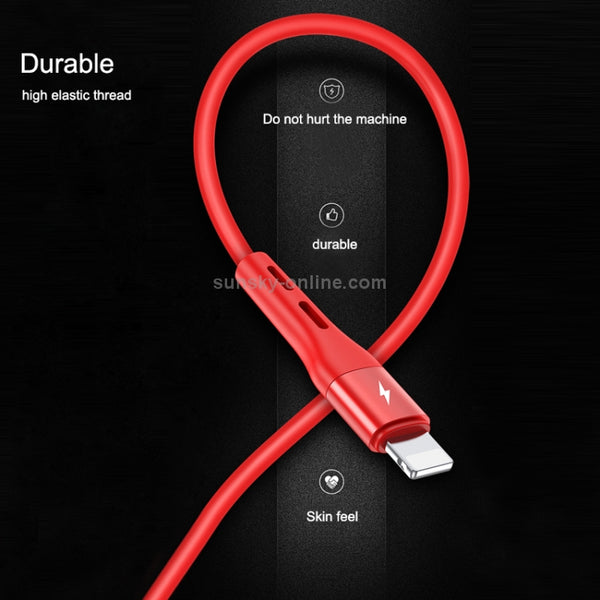TOTUDESIGN BMA-026 Soft Series 2.4A Micro USB Silicone Charging Cable, Length: 1m (Red)